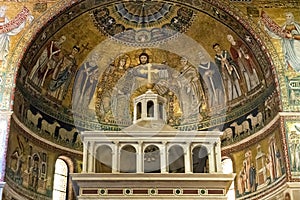 Mosaic representation of the Coronation of the Virgin, Basilica of Santa Maria in Trastevere